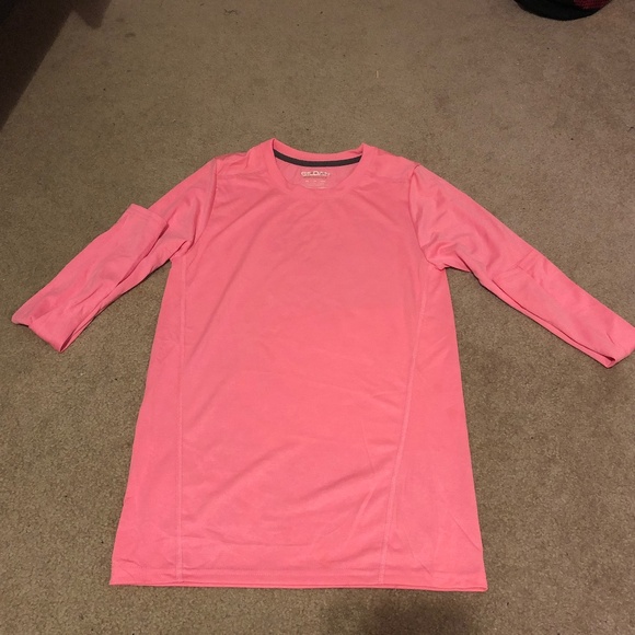 Pink Modest long sleeves activewear stretch Gym workout Lightweight Exercise top - Picture 12 of 16